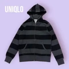 old UNIQLO ストライプ パーカー Mサイズ フルジップ S1697