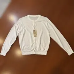 【新品】セール！無印　春夏　オーガニックコットン　クルーネック カーディガン
