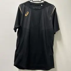 asics D1 黒 ストライプ Tシャツ　2XL（3L）
