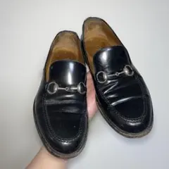 GUCCI グッチ ホースビット ローファー レザー 38 金具 イタリア製