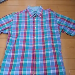 【美品】ORIHICAチェック柄 半袖シャツ M