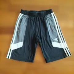 adidas ハーフパンツ 160 黒/グレー