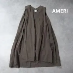 AMERI / ノースリーブ コットン ロング ワンピース M-L ブラウン