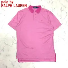 A6589 ポロバイラルフローレン 半袖ポロシャツ 綿 ピンク M