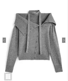 タイ付きオフショルダーニットトップス［gf112］