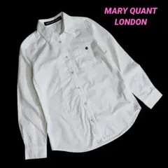 MARY QUANT LONDON ロゴ刺繍 長袖シャツ 白 69392
