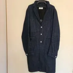 sinme デニムコート ステンカラーコート ロングコート