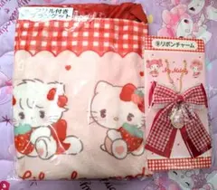 リルアラモード サンリオ Mikko 当たりくじ ブランケット リボンチャーム