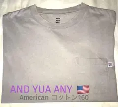 AND YUA ANY ポケットTシャツ グレージュ160サイズ