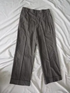 MOGAモガ ノータック センタープレス フレアスラックス パンツ グレー 美品