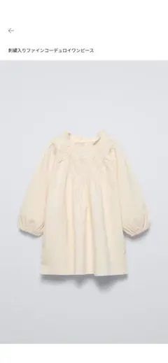 ZARA 刺繍入りワンピース