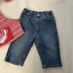 MCコロンビア デニム ハーフパンツ　エプロンおまけ付き