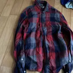 チェック柄 長袖シャツ 赤・青・グレー