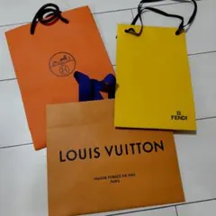エルメス・フェンディ・ルイ・ヴィトン ショップ袋セット