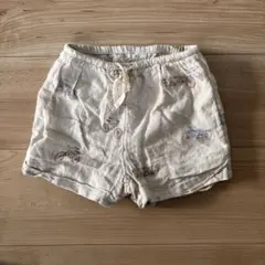H&M 自転車柄 リネン混 ショートパンツ