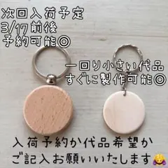 代品＊お名前入りオーダーメイド木製キーホルダー♫