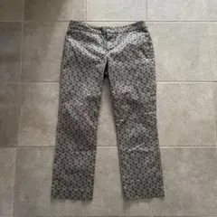 幾何学模様 スリムフィット カジュアルパンツ