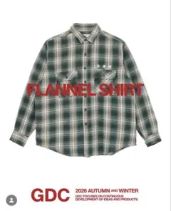 【新品未開封】 GDC Flannel Shirt グリーン　Mサイズ