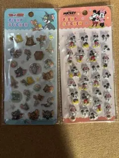 ミッキー　トムとジェリー　ぷくぷくシール
