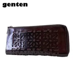 ⭐︎【大人気】genten 長財布 カットワーク L字ファスナー