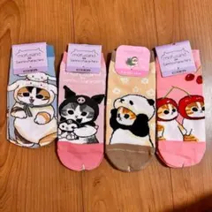 【新品４足セット】サンリオ　モフサンドコラボ　靴下　23〜25cm