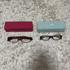 JINS メガネ 2本セット ケース付き