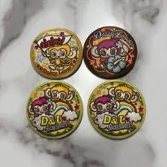 Daisy Lovers 刺繍缶バッジ 4個セット