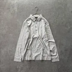バーバリーゴルフ［L］日本製◎ワンポイントロゴ刺繍◎ボーダー柄コットンポロシャツのサムネイル