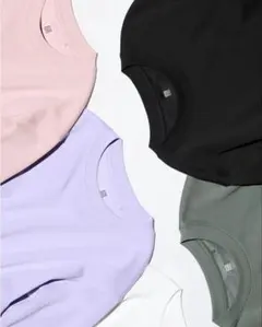 ユニクロキッズ160 ブラック　エアリズムコットンクルーネックTシャツ