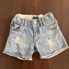 シスタージェニィ　ダメージ加工　ショートデニムパンツ　130