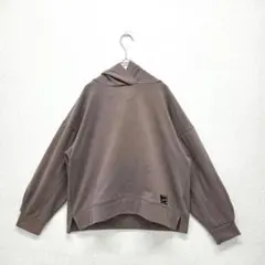 ニコルホワイト トップス トレーナー フーディー パーカー ブラウン フリー