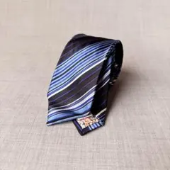美品✨️ポールスミス ネクタイ ネイビー系 ペイズリー柄 シルク