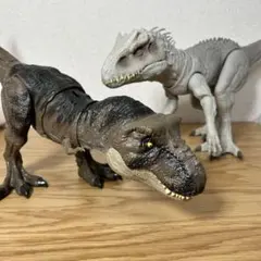 【訳あり品】T-レックス&インドミナス・レックス2体セット　ジュラシックワールド