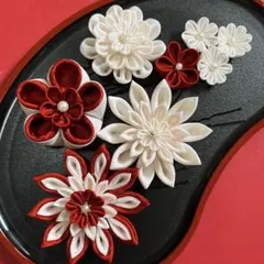 つまみ細工髪飾り　結婚式　成人式　卒業式