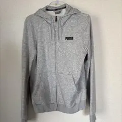 PUMA グレー ジップアップパーカー