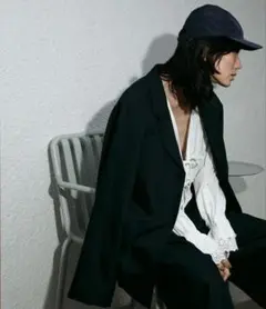 anuke アンヌークTwill Jacket ツイルジャケット 38 ネイビーのサムネイル
