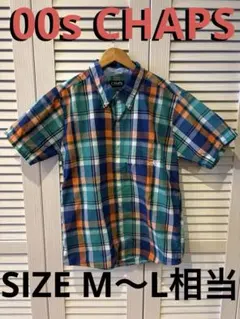 00s CHAPS 半袖シャツ マルチカラー M〜L相当