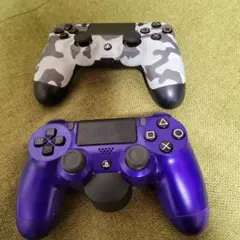 PS4 ワイヤレスコントローラー 迷彩・紫