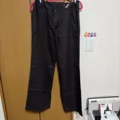 クロコダイル　ブラウンワイドパンツ　麻