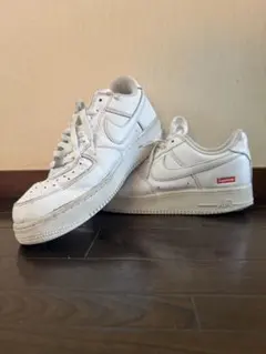 【美品】Nike Air Force 1 Supreme ホワイト 27.5cm