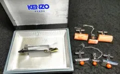 KENZO ネクタイピン + 珊瑚 タイタック＆カフス ２セット #1574-9