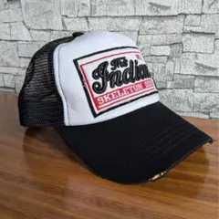 メッシュ　キャップ　ストリート　アメカジ　ダメージ　ヴィンテージ　古着　人気　黒