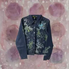 Mirasol 刺繍入りデニムジャケット