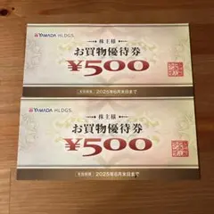 YAMADA HLDGS. お買物優待券 ¥500