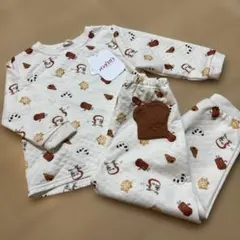 新品タグ付き　パンどろぼう　キルトパジャマ110