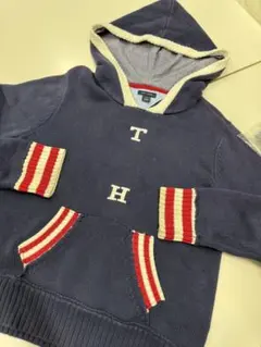TOMMY HILFIGER ボーダーパーカー M スケーターファッション - メルカリ