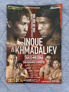 【限定】井上尚弥vsムロジョン・アフマダリエフ 来場者限定パンフレット 少傷あり