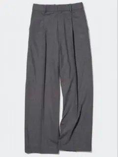 【美品】タックワイドパンツ　GRAY Sサイズ