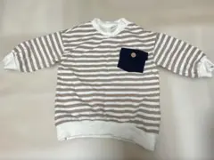 【お値下しました】tete a tete　90cm　ボーダー　長袖　ポケット付き