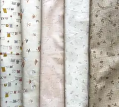 はぎれセット(5種類) まとめ売り　パッチワーク